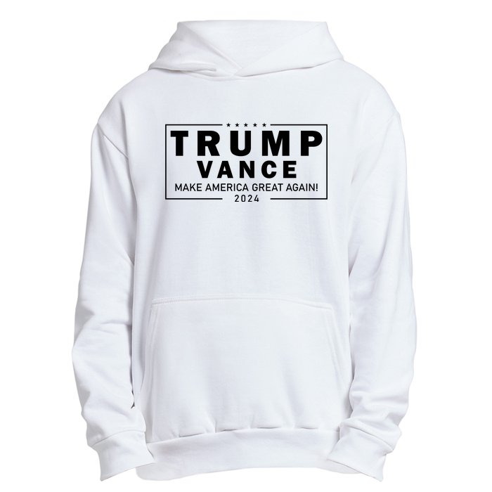 Trump Vance 2024 Make America Great Again Maga Blackout Logo Urban Pullover Hoodie