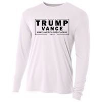 Trump Vance 2024 Make America Great Again Maga Blackout Logo Cooling Performance Long Sleeve Crew