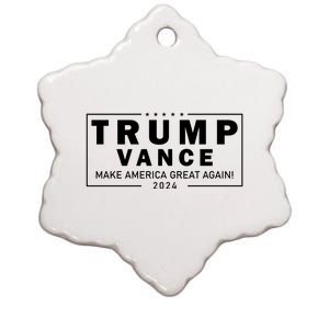 Trump Vance 2024 Make America Great Again Maga Blackout Logo Ceramic Star Ornament