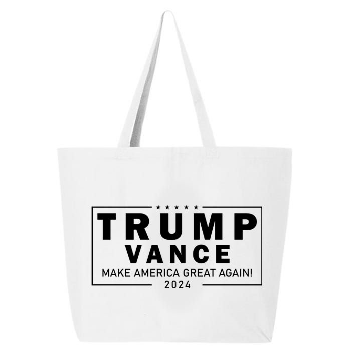 Trump Vance 2024 Make America Great Again Maga Blackout Logo 25L Jumbo Tote