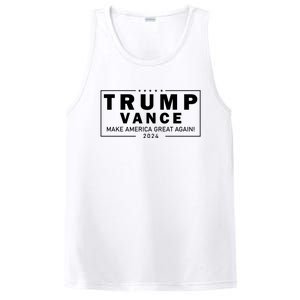 Trump Vance 2024 Make America Great Again Maga Blackout Logo PosiCharge Competitor Tank