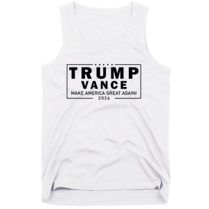 Trump Vance 2024 Make America Great Again Maga Blackout Logo Tank Top