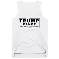 Trump Vance 2024 Make America Great Again Maga Blackout Logo Tank Top