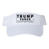 Trump Vance 2024 Make America Great Again Maga Blackout Logo Valucap Bio-Washed Visor