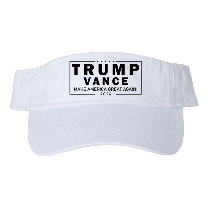 Trump Vance 2024 Make America Great Again Maga Blackout Logo Valucap Bio-Washed Visor