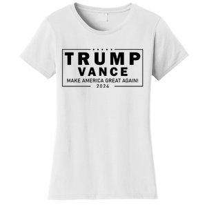 Trump Vance 2024 Make America Great Again Maga Blackout Logo Women's T-Shirt