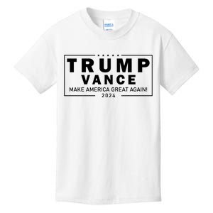 Trump Vance 2024 Make America Great Again Maga Blackout Logo Kids T-Shirt