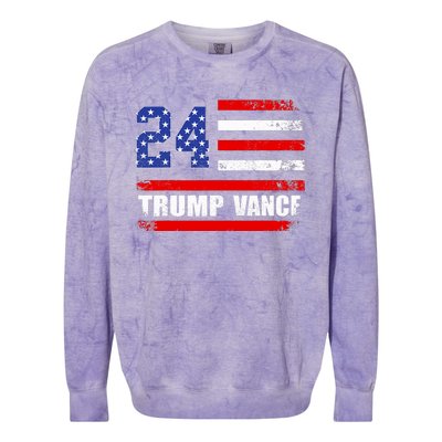 Trump Vance 24 Vintage 2024 Colorblast Crewneck Sweatshirt