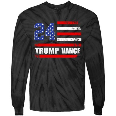 Trump Vance 24 Vintage 2024 Tie-Dye Long Sleeve Shirt