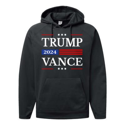 Trump Vance 2024 Donald Trump 2024 President Jd Vance J.D. Performance Fleece Hoodie