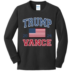 Trump Vance 2024 Donald Trump 2024 President Jd Vance J.D Kids Long Sleeve Shirt