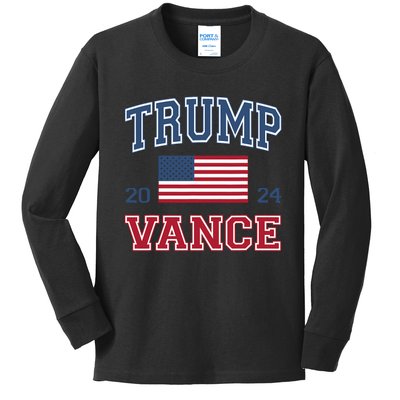 Trump Vance 2024 Donald Trump 2024 President Jd Vance J.D Kids Long Sleeve Shirt