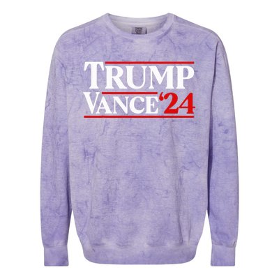 Trump Vance 2024 Donald Trump J.D. Vance For President Colorblast Crewneck Sweatshirt