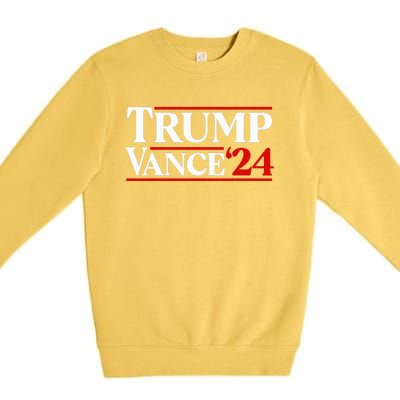 Trump Vance 2024 Donald Trump J.D. Vance For President Premium Crewneck Sweatshirt