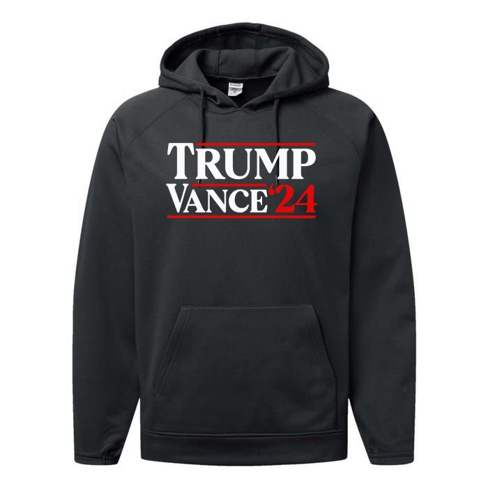 Trump Vance 2024 Donald Trump J.D. Vance For President Performance Fleece Hoodie