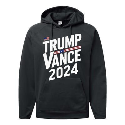 Trump Vance 2024 Donald Trump J.D. Vance For President Performance Fleece Hoodie