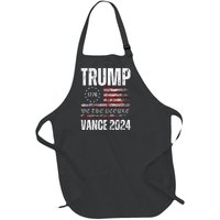 Trump Vance 2024 President Trump Supporter Re Election Full-Length Apron With Pockets