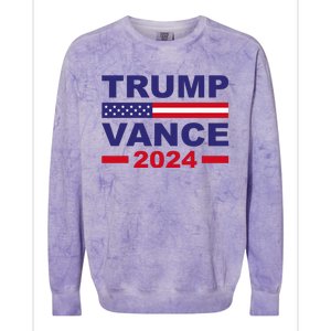 Trump Vance 2024 Donald Trump J.D. Vance For President Colorblast Crewneck Sweatshirt