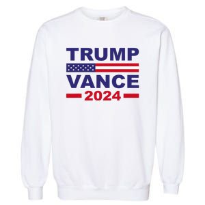 Trump Vance 2024 Donald Trump J.D. Vance For President Garment-Dyed Sweatshirt