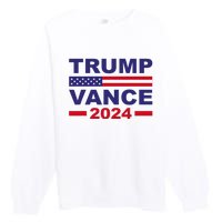 Trump Vance 2024 Donald Trump J.D. Vance For President Premium Crewneck Sweatshirt