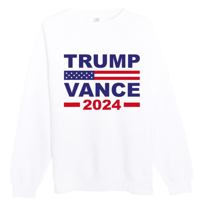 Trump Vance 2024 Donald Trump J.D. Vance For President Premium Crewneck Sweatshirt