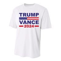 Trump Vance 2024 Donald Trump J.D. Vance For President Performance Sprint T-Shirt