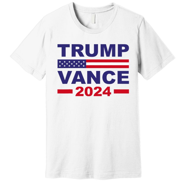 Trump Vance 2024 Donald Trump J.D. Vance For President Premium T-Shirt