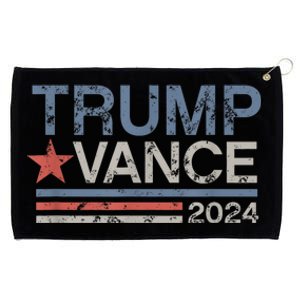 Trump Vance 2024 Retro Stripe Trump Jd Vance Grommeted Golf Towel