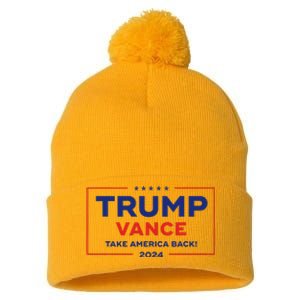 Trump Vance 2024 Vice President Vp Trump 2024 Election Pom Pom 12in Knit Beanie