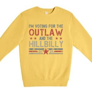 Trump Vance 2024 Donald Trump J.D. Vance Outlaw Hillbilly Premium Crewneck Sweatshirt