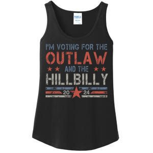 Trump Vance 2024 Donald Trump J.D. Vance Outlaw Hillbilly Ladies Essential Tank