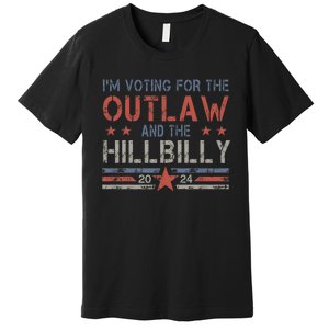 Trump Vance 2024 Donald Trump J.D. Vance Outlaw Hillbilly Premium T-Shirt