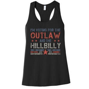 Trump Vance 2024 Donald Trump J.D. Vance Outlaw Hillbilly Women's Racerback Tank