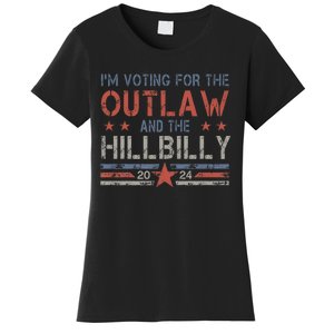 Trump Vance 2024 Donald Trump J.D. Vance Outlaw Hillbilly Women's T-Shirt