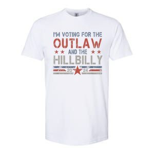 Trump Vance 2024 Donald Trump J.D. Vance Outlaw Hillbilly Softstyle CVC T-Shirt