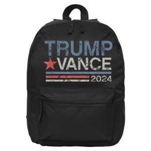 Trump Vance 2024 Retro Stripe Trump Jd Vance 16 in Basic Backpack