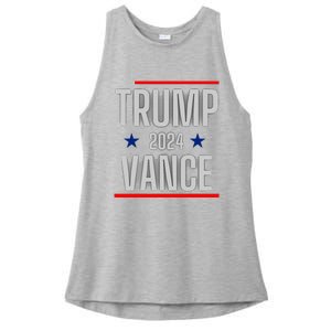 Trump Vance 2024 Presidential Race Ladies PosiCharge Tri-Blend Wicking Tank