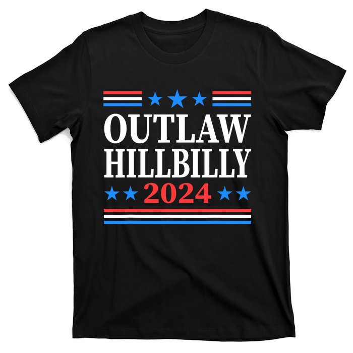 Trump Vance 2024 Outlaw Hillbilly Us Flag Vintage T-Shirt