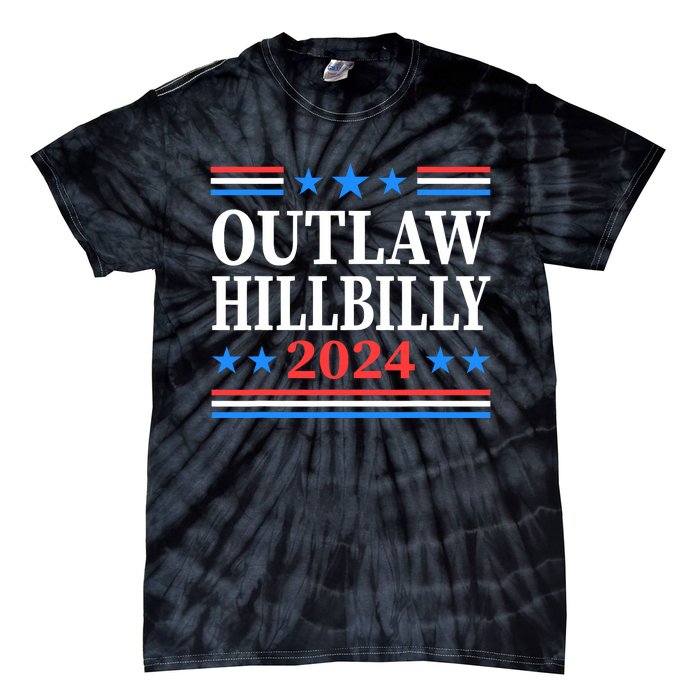 Trump Vance 2024 Outlaw Hillbilly Us Flag Vintage Tie-Dye T-Shirt