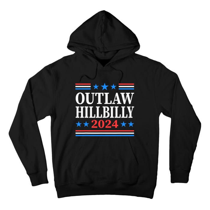 Trump Vance 2024 Outlaw Hillbilly Us Flag Vintage Tall Hoodie