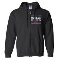 Trump Vance 2024 Outlaw Hillbilly Us Flag Vintage Full Zip Hoodie