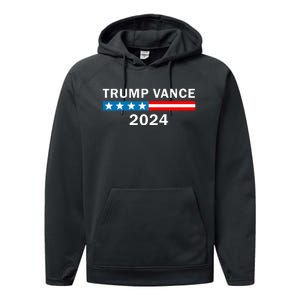 Trump Vance 2024 Donald Trump J.D. Vance For President Performance Fleece Hoodie