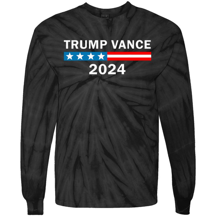 Trump Vance 2024 Donald Trump J.D. Vance For President Tie-Dye Long Sleeve Shirt