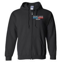 Trump Vance 2024 Donald Trump J.D. Vance For President Full Zip Hoodie