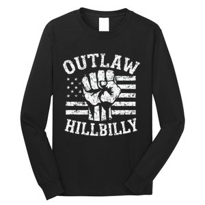 Trump Vance 2024 Donald Trump J.D. Vance Outlaw Hillbilly Long Sleeve Shirt