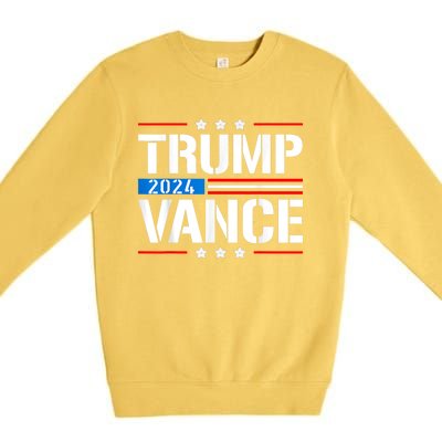 Trump Vance 2024 Vote Trump Retro Vintage Usa Flag Style Premium Crewneck Sweatshirt