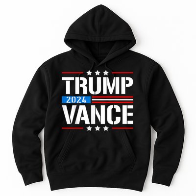 Trump Vance 2024 Vote Trump Retro Vintage Usa Flag Style Hoodie