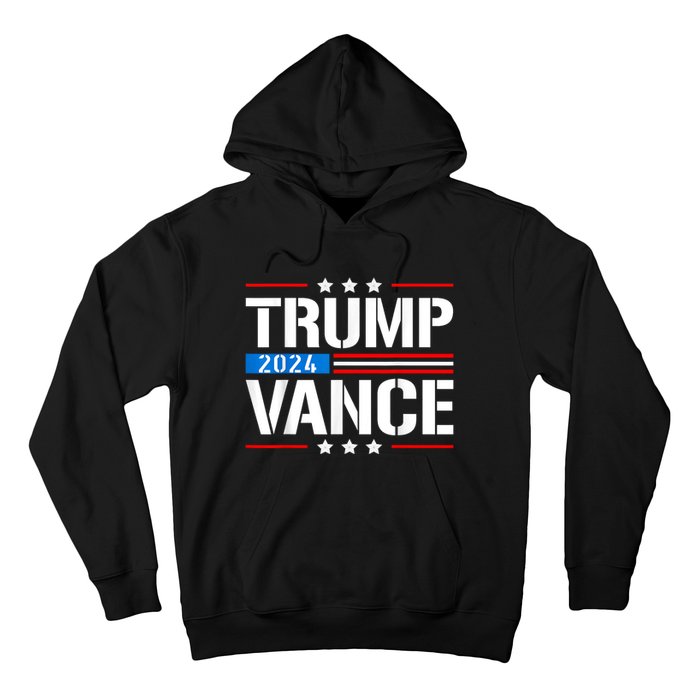 Trump Vance 2024 Vote Trump Retro Vintage Usa Flag Style Hoodie