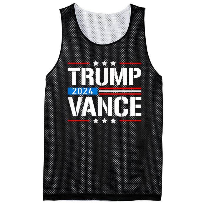 Trump Vance 2024 Vote Trump Retro Vintage Usa Flag Style Mesh Reversible Basketball Jersey Tank