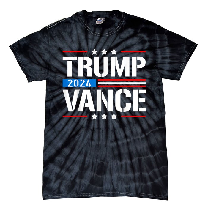 Trump Vance 2024 Vote Trump Retro Vintage Usa Flag Style Tie-Dye T-Shirt